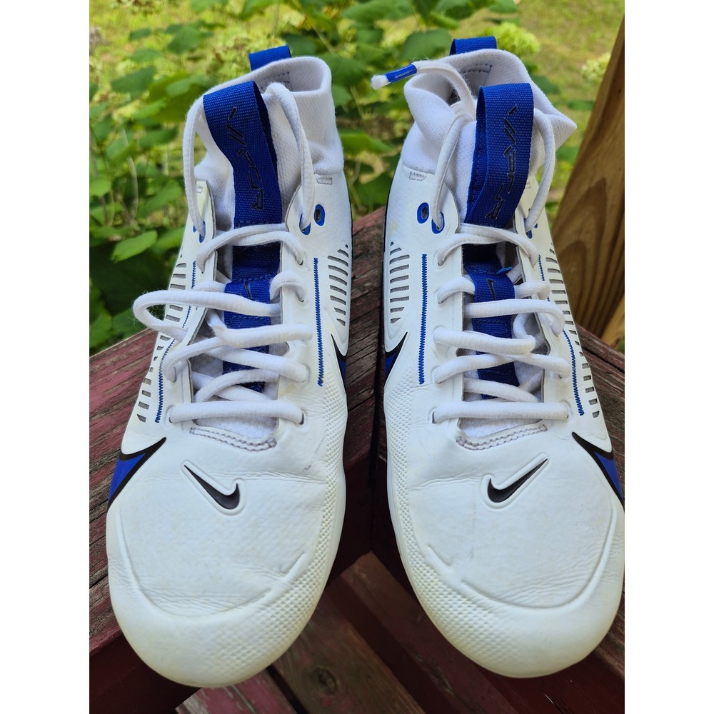Nike Vapor Edge Pro 360 2 Football Cleats White Royal Blue FQ4044-102 Mens 6.5